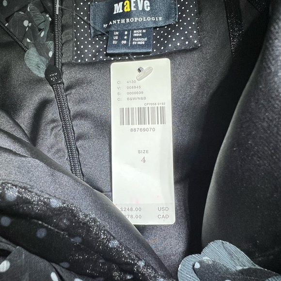 Anthropologie 3D Floral Polka Dot Mini Dress - Picture 15 of 16